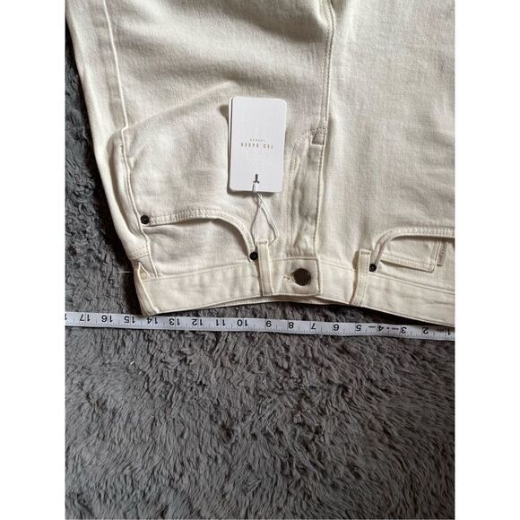 NWT Ted baker white barrel leg denim jeans size 27 - Picture 3 of 9